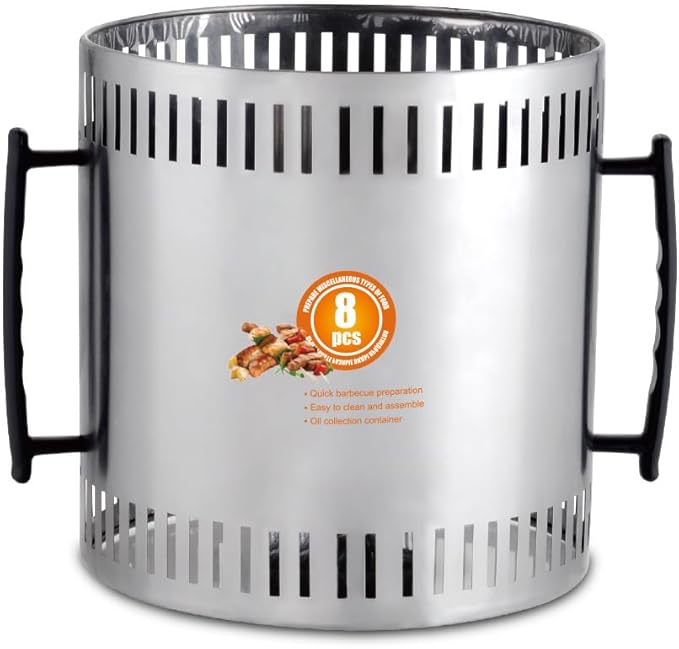 Barrel-shaped charcoal grill—perfect for backyards, patios, parties, tailgate gatherings, and outdoor picnics