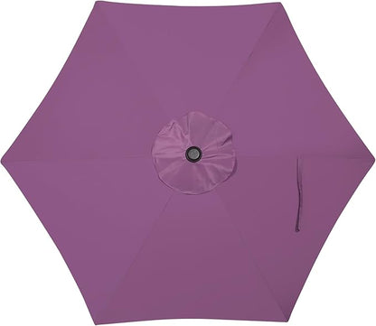 Blissun 7.5 ft Patio Umbrella, Yard Umbrella, Outdoor Market Umbrella with Push Button Tilt Crank, Lilac
