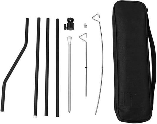 Portables Camping Light Poles Regulable Fishing Hanging Light Fixing Stand for Outdoor BBQ Fishing Trip