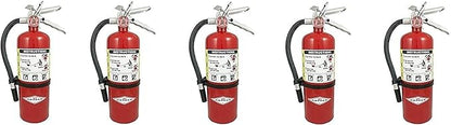 Amerex B402, 5lb ABC Dry Chemical Class A B C Fire Extinguisher, with Wall Bracket, 5 Pack