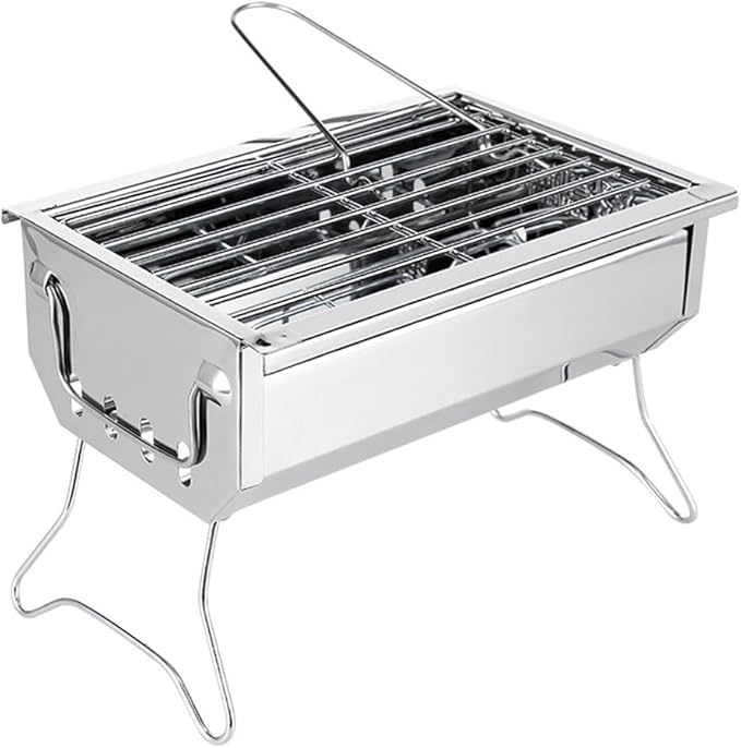 Outdoor Folding Portable Barbecue Stove Home Mini Stainless Steel Charcoal Grill