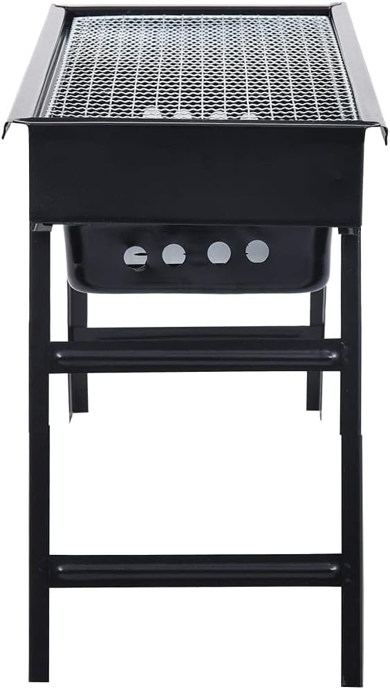 Portable Camping BBQ Grill,Charcoal BBQ Barbecue Grill Camping Stand for Outdoor Cooking Portable,for Tailgating Patio Backyard Camping and Anywhere,Steel 23.6"x8.9"x13"