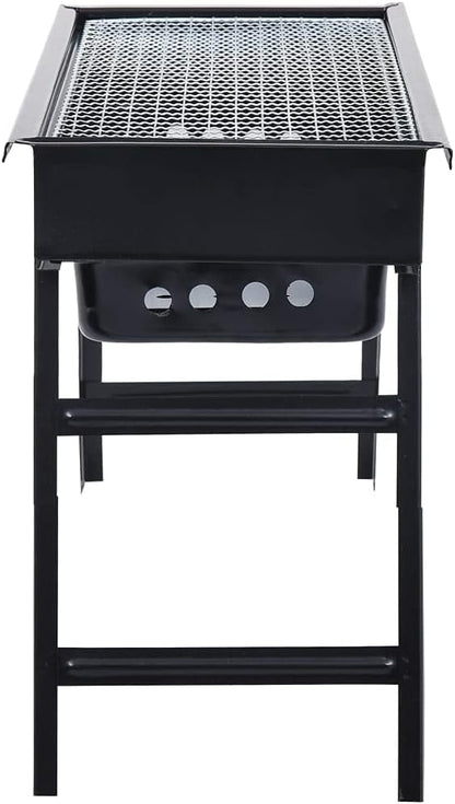 Portable Camping BBQ Grill,Charcoal BBQ Barbecue Grill Camping Stand for Outdoor Cooking Portable,for Tailgating Patio Backyard Camping and Anywhere,Steel 23.6"x8.9"x13"