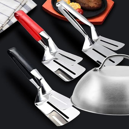 9” Blackstone Basting Cover Lid Dome for Griddle Cooking Basting, Griddle Accessories for Enhanced Flavor and Steaming Vegetables + 9.7" Spatula Steak Grill Tongs for Flipping Barbecue