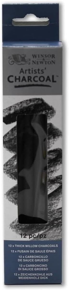 Winsor & Newton Artists' Willow Charcoal, Thick, Box of 12
