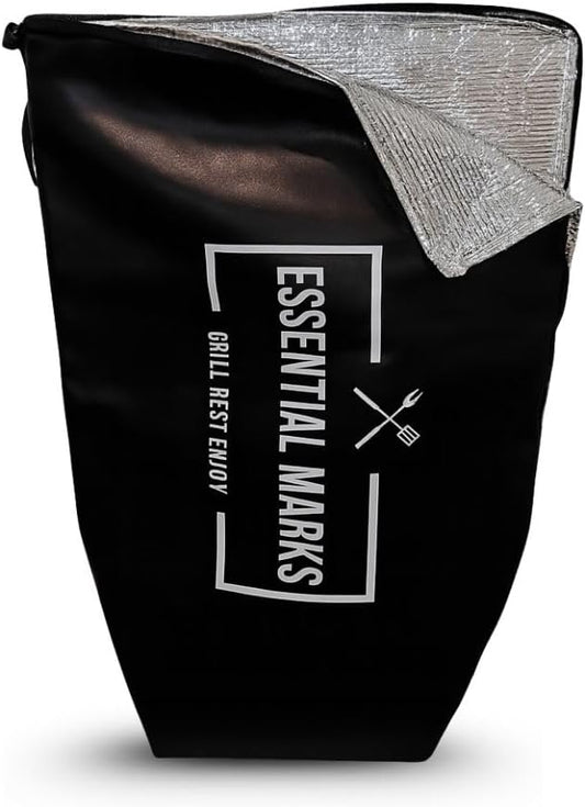 BBQ Blanket for Resting Meat – 21" Heavy-Duty, Leakproof Multi-Layer Insulated for Resting Smoked Meats – with Wide Mouth for Brisket, Turkey & Steak, BBQ Gift