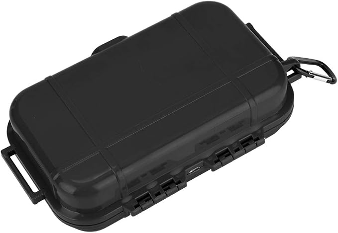 Waterproof Storage Case, Outdoor Survival Waterproof Case Shockproof Storage Case Airtight Carry Box Container for Outdoor Boating Camping(Black)