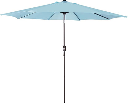 Blissun 9' Outdoor Patio Umbrella, Outdoor Table Umbrella, Yard Umbrella, Market Umbrella with 8 Sturdy Ribs, Push Button Tilt and Crank