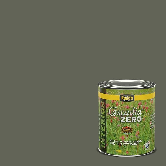 Rodda Paint CASCADIA ZERO Interior Semi-Gloss Paint & Primer in One, Quart, Clover Patch