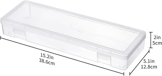 6 Pack Large Plastic Storage Boxes with Lids, Craft Jewelry Life Item Organizer for Puzzles, Pens, Rings, Needle and Thread, Nail Polish, Remote Controls