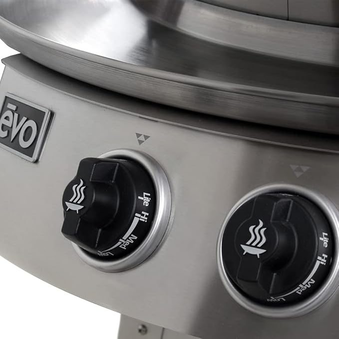 Evo Professional Series Tabletop Gas Grill (10-0021-LP), Seasoned Steel Cooktop, Propane