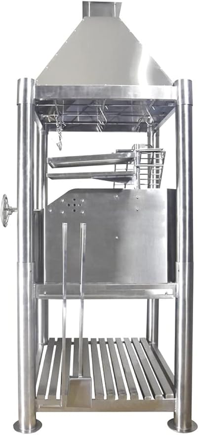 Argentine Wood Fire & Charcoal Grill all Stainless Steel | BBQ02SS