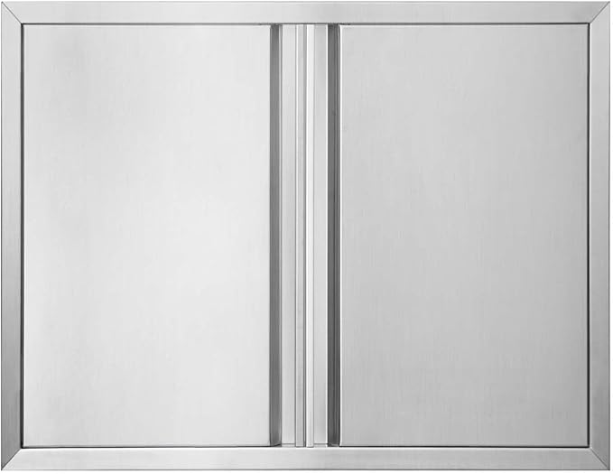 BI-DTOOL Outdoor Kitchen Door 26" W X 24" H 304 Brushed Stainless Steel BBQ Access Doors for Outdoor Kitchen Outdoor Cabinet Barbeque Grill or BBQ Island