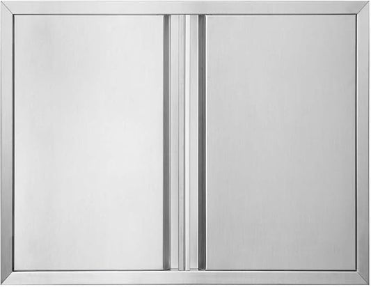 BI-DTOOL Outdoor Kitchen Door 26" W X 24" H 304 Brushed Stainless Steel BBQ Access Doors for Outdoor Kitchen Outdoor Cabinet Barbeque Grill or BBQ Island