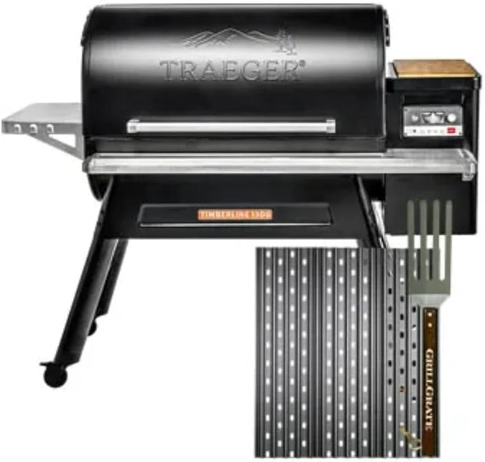 GrillGrate Sear Station | Universal Grill Grate | Sear Grates for Pellet Grill 15” Deep and Up | Pellet Grill Accessories | Hard Anodized Aluminum |15” Deep x 15.375” Wide