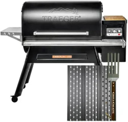 GrillGrate Sear Station | Universal Grill Grate | Sear Grates for Pellet Grill 15” Deep and Up | Pellet Grill Accessories | Hard Anodized Aluminum |15” Deep x 15.375” Wide