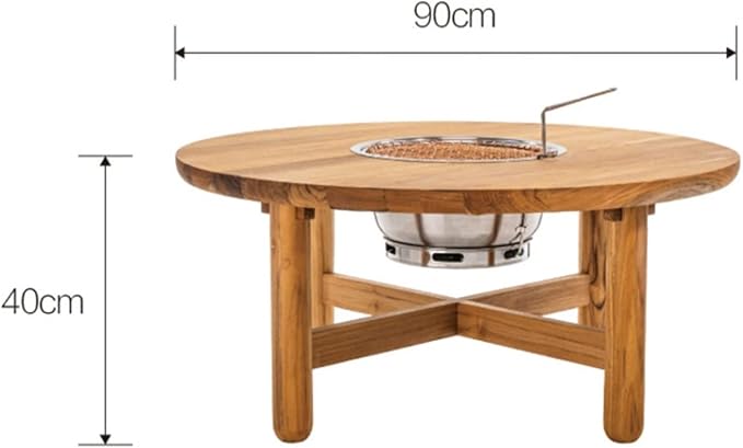 Barbecue Grill Chinese Barbecue Table Garden Outdoor Teak Tea Cooking Patio Decoration Low Tables Barbecue Charcoal Grill