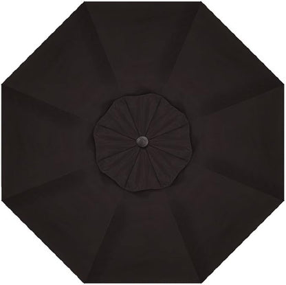 Treasure Garden 11-Foot Patio Umbrella - Outdoor Furniture Market Umbrella – Auto Tilt – Black Aluminum Frame (Obravia2, Black)