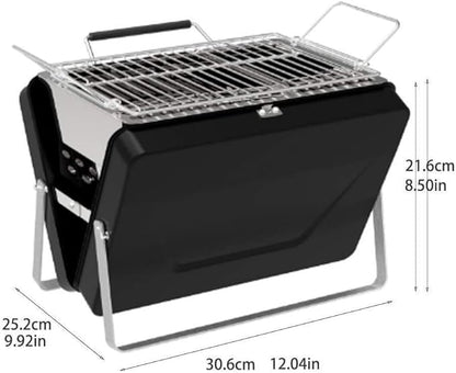 Bbq Grill Charcoal Grill Charcoal Stove Foldable Charcoal Grill Portable BBQ Barbecue Grill Lightweight Simple BBQ Grill For Outdoor Cooking Camping Barbecue Grill Charcoal Griddle (Color : Black)