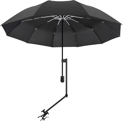 XLINGZA UPF 50+ Beach Umbrella with Adjustable Universal Clamp