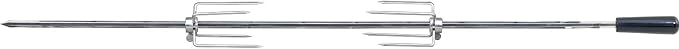 Cal Flame BBQ08856P4 4 Burner Rod Grill Rotisserie Kit, Silver