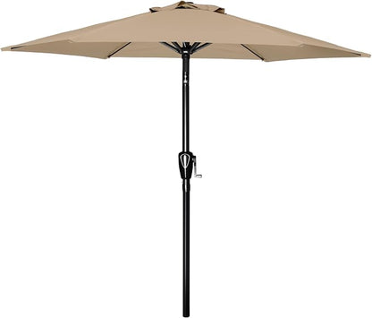Simple Deluxe 9' Patio Umbrella Outdoor Table Market Yard Umbrella with Push Button Tilt/Crank