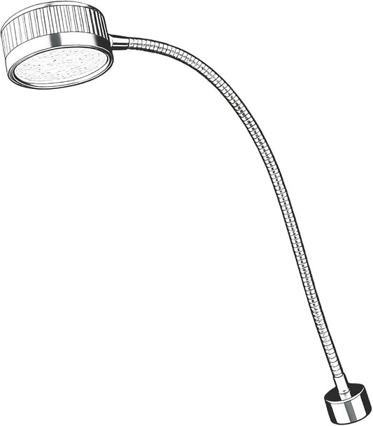 Rechargeable BBQ Light with 7 Bright LEDs Flexible Hose and 1200mAh Battery for Grills Camping and Fishing Aluminum Grills Accessory