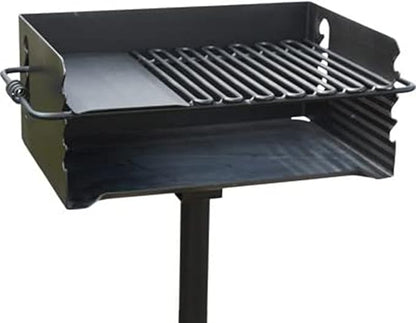 Pilot Rock 2 Pack Charcoal Grill, Jumbo Park Style Steel Outdoor BBQ, CBP-247