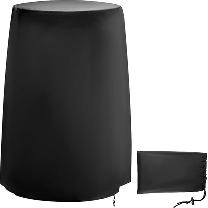 QWORK Round Smoker Cover 30 Inch - Heavy Duty Waterproof BBQ Grill Cover, Outdoor Vertical Dome & Bullet Smoker Cover - Universal Fits Griller