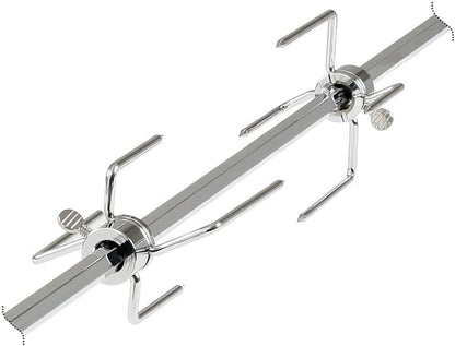 Stainless Steel 304 Grill Rotisserie Meat Forks Set(1-Pair)- Fits 5/16" Square and 3/8" Round Hexagon Spit Rods