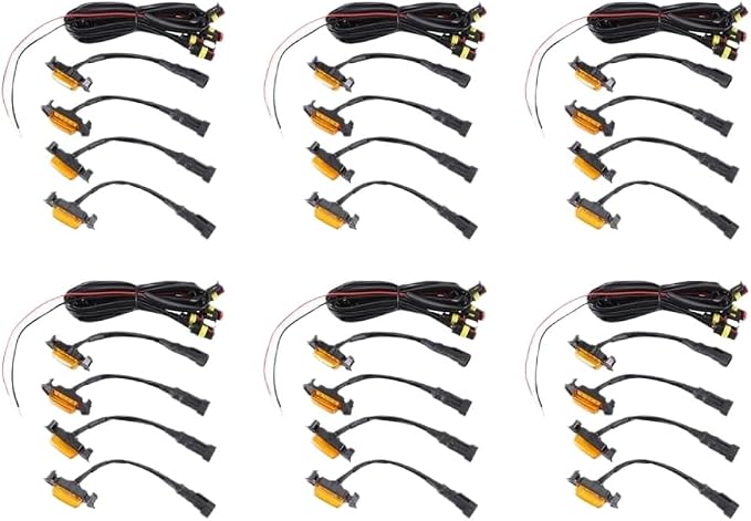 Set Of 24 Grille Amber LED Lights Kit Compatible With Tacoma TRD Grill 2016 2017 2018