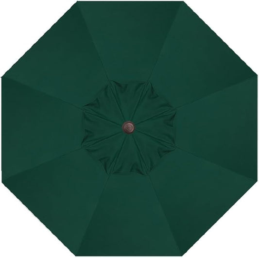 Treasure Garden 11-Foot Patio Umbrella - Outdoor Furniture Market Umbrella – Auto Tilt – Bronze Aluminum Frame (Obravia2, Forest Green)