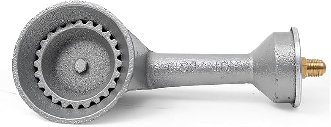 COOKAMP Cast Iron Propane Burner Head with Brass Fitting Orifice (SH10RH - DIY Burner & Regulator)
