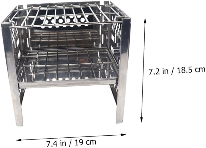 Yardwe Stainless Steel Bbq Grill Portable Charcoal Grill for Camping Accessory