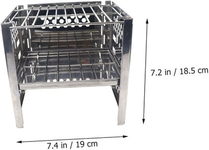 Yardwe Stainless Steel Bbq Grill Portable Charcoal Grill for Camping Accessory