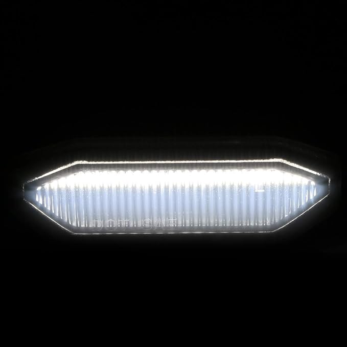 Carpartsinnovate Fits 2015-2017 Black Smoke LED Bumper Grille Marker Lights Lamps 6PC