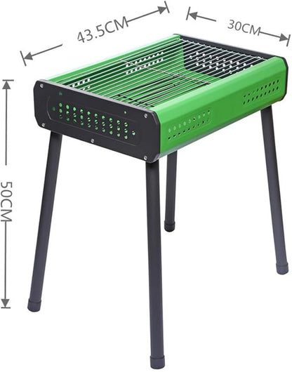 Portable Charcoal Grill for Camping BBQ Grills Outdoor Barbecue Grill Compact Charcoal Grills BBQ with Stable Support and Heat Dissipation,43.5 * 30 * 50Cm-D