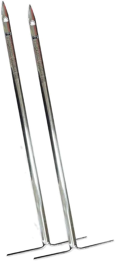 Pit Barrel Cooker Vertical Skewers, 15", Set of 2 | 2 Stainless Steel Vertical Skewers, Barrel Smoker Hanger Kabab for Meat and Veggies, Reusable Grill Accessories