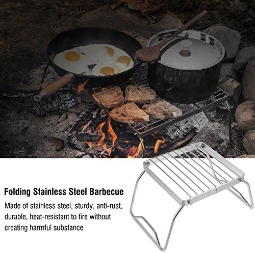 Barbecue Grill, Portable Foldable Lightweight Charcoal Grill for Camping Hiking Picnic