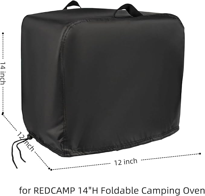 Pizza Oven Cover for Lineslife,for REDCAMP 14" H Foldable Camping Oven | 12x12x14,Waterproof Dustproof Heavy Duty Oxford Fabric,for 14" H Foldable Camping Oven