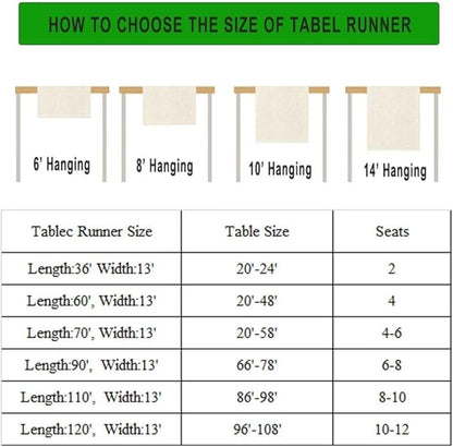 Boho Floral Moon Table Runner, Cotton Linen Non-Slip Dining Table Runners Black Flower Wildflower Moon Decor, Dresser Scarves for Coffee Table Wedding Holiday Party Tabletop Kitchen Decor 13x60Inch