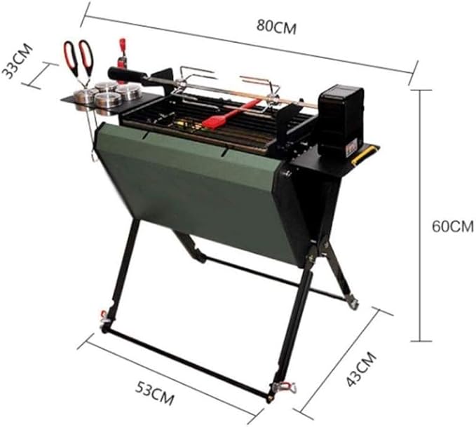 Folding 3-5 People Home Outdoor Portable Barbecue Grill Charcoal Grill BBQ Utensils