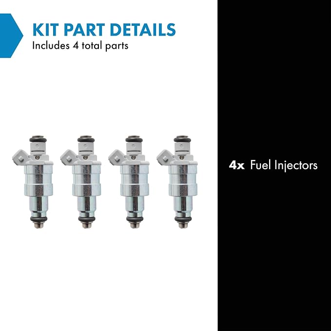 TRQ Fuel Injector Set | For 1986 Ford Aerostar 1987-1990 Mustang 1985-1991 Ranger
