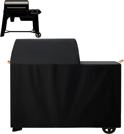 Waterproof Grill Cover for Traeger Woodridge Wood Pellet Smoker, 600D UV Resistant & Rip-Proof Smoker Fabric, Full-Length All Weather Outdoor Accessories Bac761 (Cover Only)