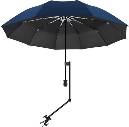 XLINGZA UPF 50+ Beach Umbrella with Adjustable Universal Clamp