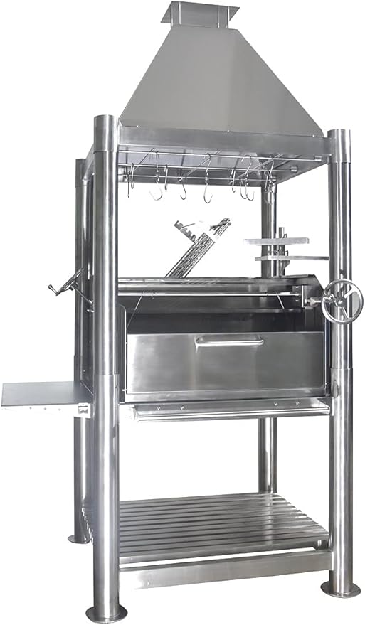 Argentine Wood Fire & Charcoal Grill all Stainless Steel | BBQ02SS