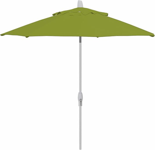 Treasure Garden 9ft Patio Umbrella – Outdoor Furniture Market Umbrella – Deluxe Auto-Tilt – White Aluminum Frame (O’bravia, Kiwi)