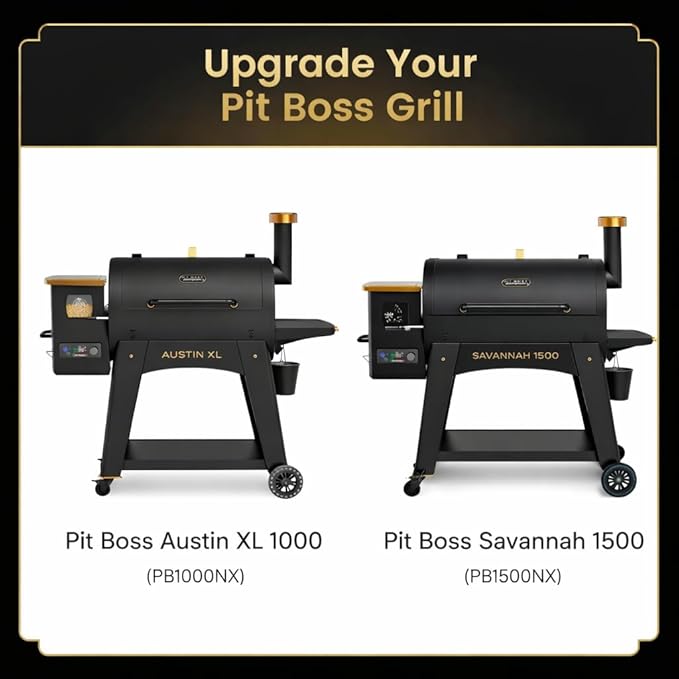 QuliMetal 3-in-1 Foldable Front Shelf for Pit Boss Austin XL 1000 & Savannah 1500, 29.53" Grill Table with Cutting Board, Collapsible Wash Basin & Hooks