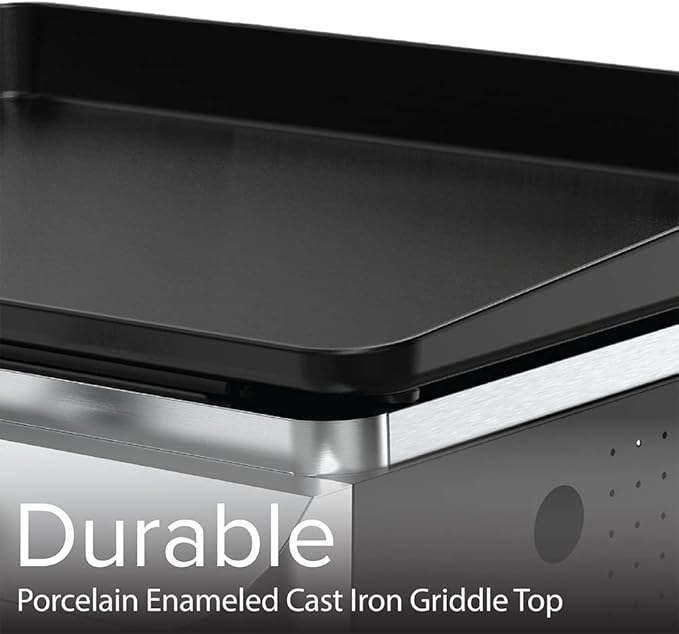 Nexgrill 2-Burner Propane Gas Tabletop Griddle, 19,000 BTUs, 323 SQ In, Stainless Steel Control Panel, Small Portable Propane Griddle for Outdoor Cooking, Camping, BBQs, and More - 820-0061