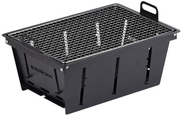Blackdog Camping Charcoal Grill for IGT Table, Foldable Barbecue Grill, Portable Yakitori Grill for Outdoor Car Camping Cooking Tailgating